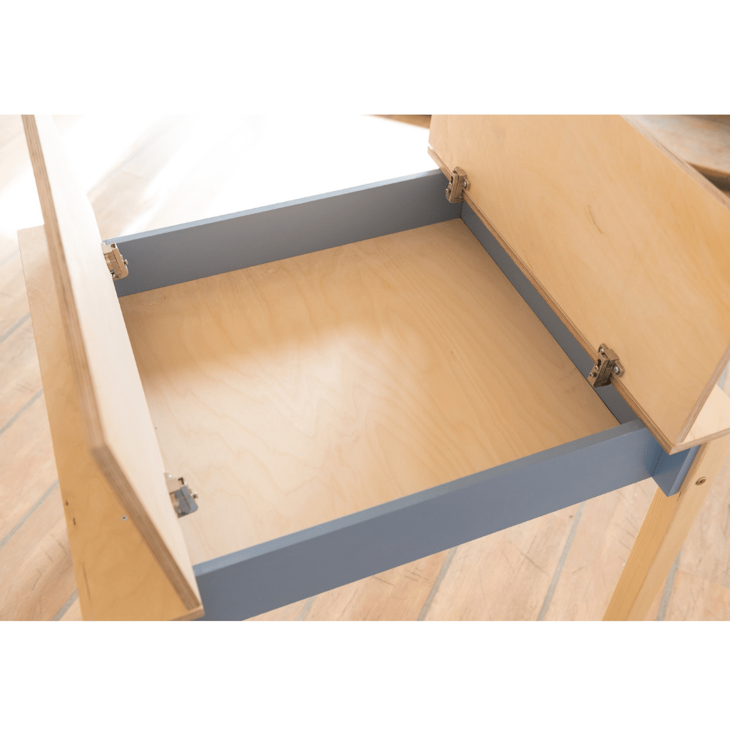 Ensemble Bureau & Chaise "Smart Storage" – Rangement Intégré (2 - 7 ans) en Noir | Decoração Tinitto – Fabrication européenne