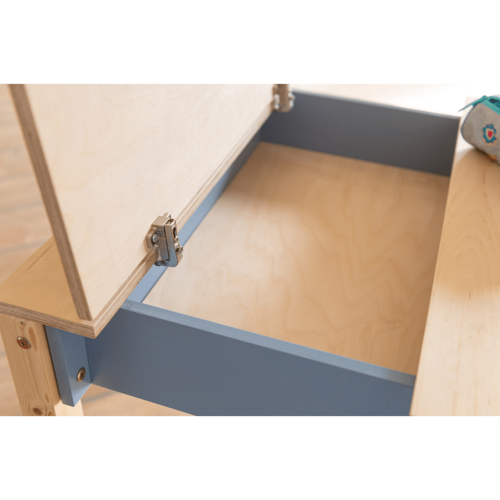 Ensemble Bureau & Chaise "Smart Storage" – Rangement Intégré (2 - 7 ans) en Noir | Decoração Tinitto – Fabrication européenne