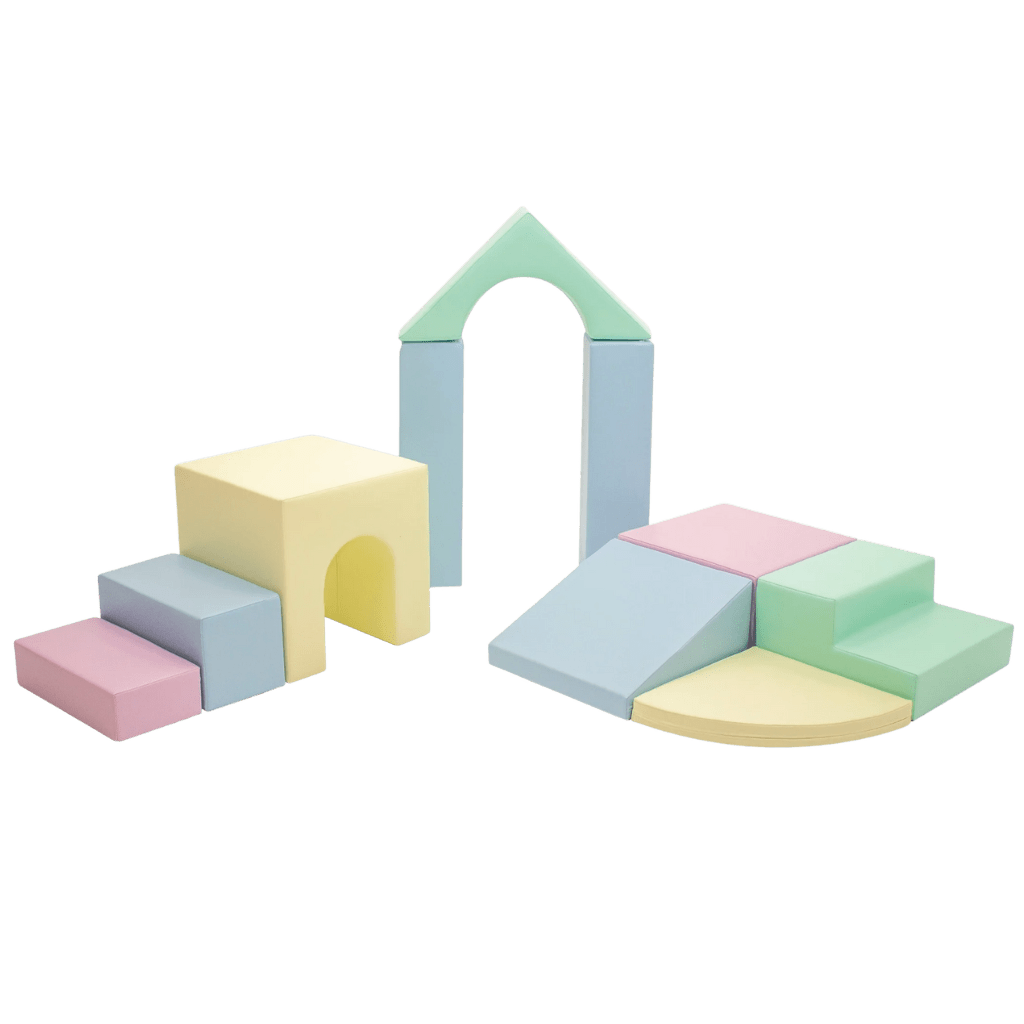 Juego de 10 bloques de espuma Soft Play - Pastel en | Motricidade Tinitto – Fabricación europea
