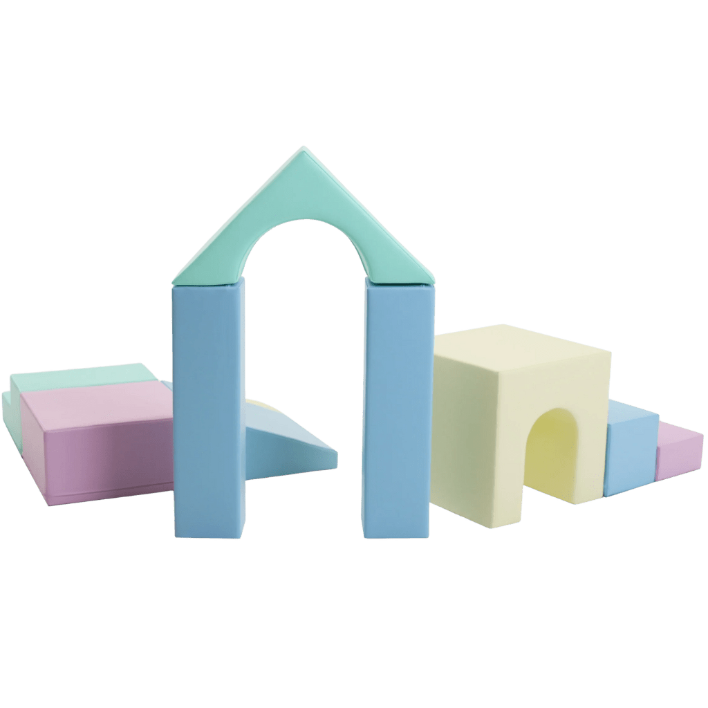 Juego de 10 bloques de espuma Soft Play - Pastel en | Motricidade Tinitto – Fabricación europea