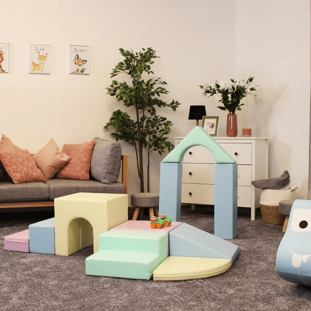 Juego de 10 bloques de espuma Soft Play - Pastel en | Motricidade Tinitto – Fabricación europea