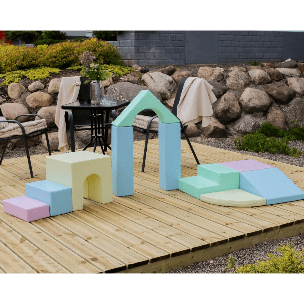 Juego de 10 bloques de espuma Soft Play - Pastel en | Motricidade Tinitto – Fabricación europea