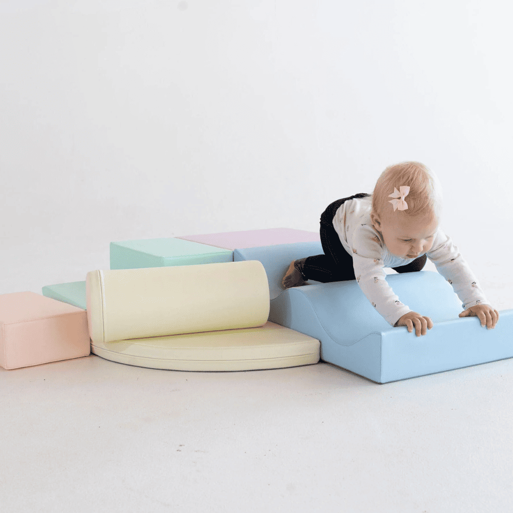 Juego de 6 bloques de espuma Soft Play - Pastel claro en | Motricidade Tinitto – Fabricación europea