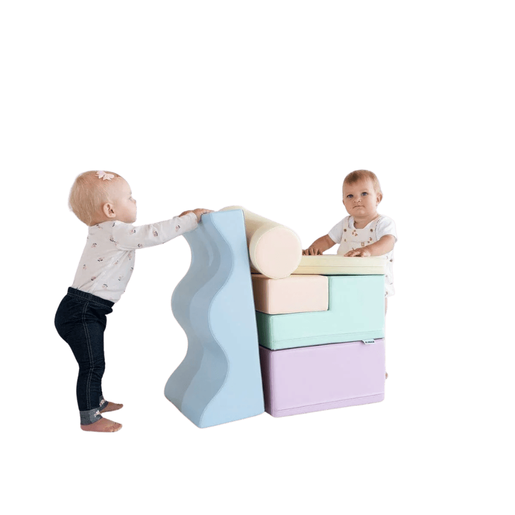 Juego de 6 bloques de espuma Soft Play - Pastel claro en | Motricidade Tinitto – Fabricación europea