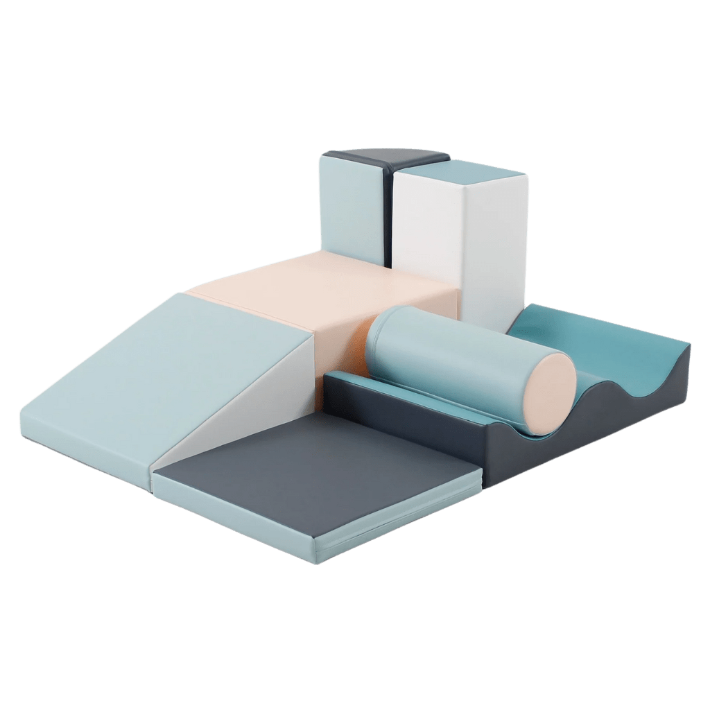 Juego de 7 bloques de espuma Soft Play - Pastel en | Motricidade Tinitto – Fabricación europea