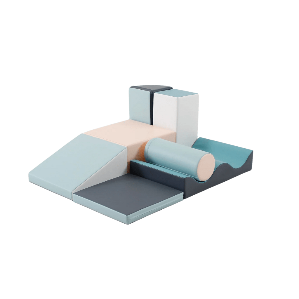 Juego de 7 bloques de espuma Soft Play - Pastel en | Motricidade Tinitto – Fabricación europea