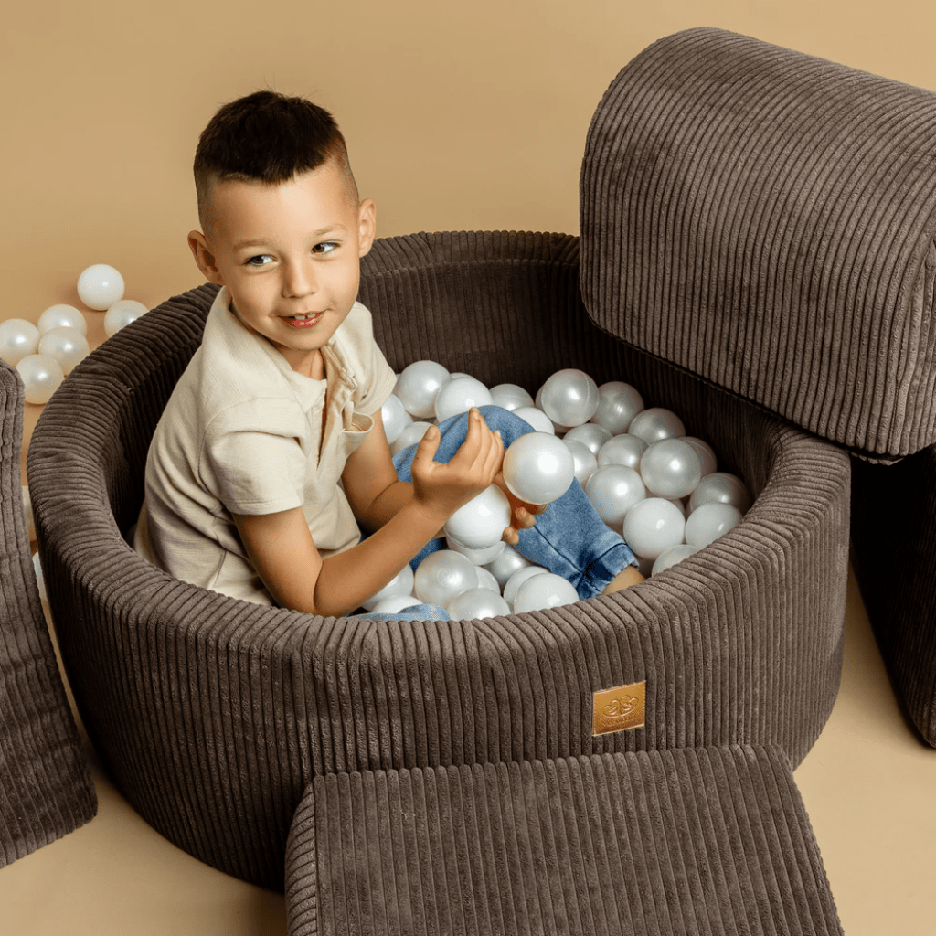 Juego con Piscina de bolas - Crudo, Blanco nacarado, Beige y Dorado en | Motricidade Tinitto – Fabricación europea