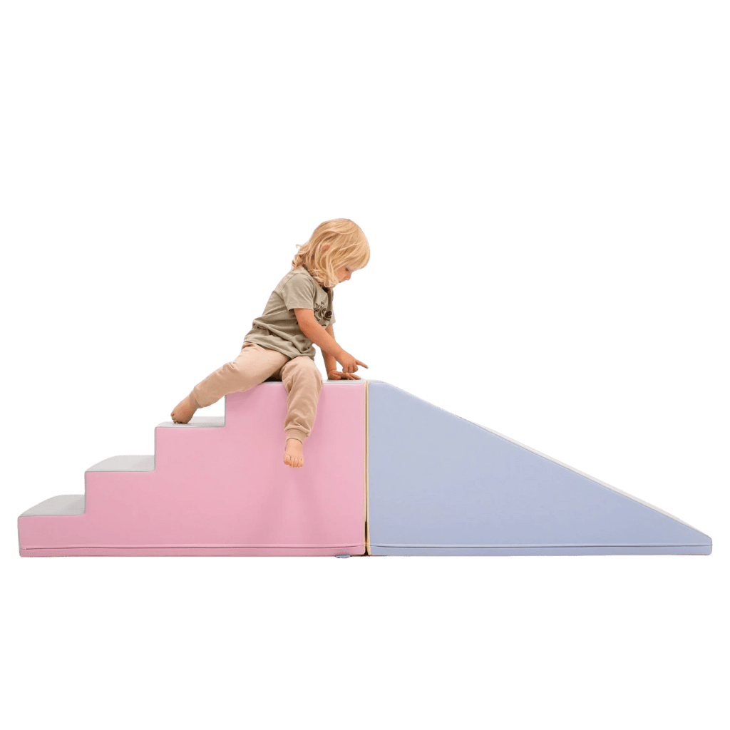 Set de juego suave con paseo y tobogán - Pastel in | Motricidade Tinitto – Fabricación europea