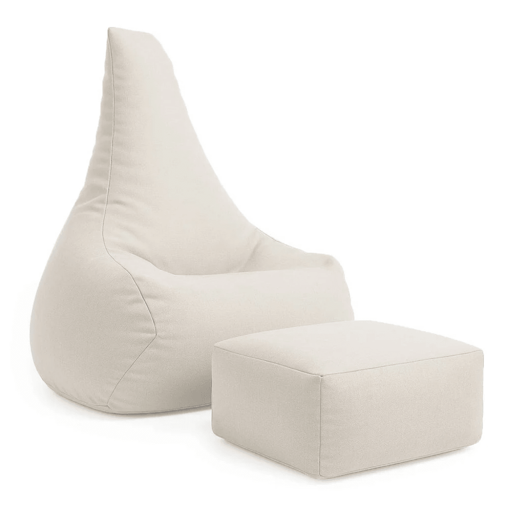 Ensemble Pouf & Repose - pieds "Tearo" In/Out – MeowBaby - Beige en | Conforto Tinitto – Fabrication européenne