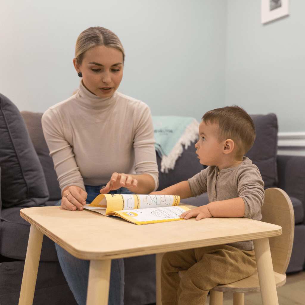 Ensemble Table & Chaise "Little Bunny" – Bois Naturel (2 - 7 ans) en Bois | Decoração Tinitto – Fabrication européenne