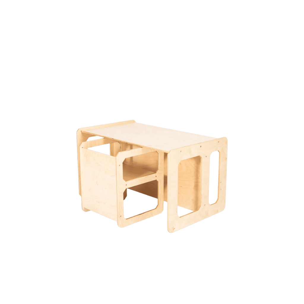 Conjunto de mesa e cadeiras para desmame Montessori - 1 Cadeira Lacada | Decoração Tinitto – Fabricação europeia