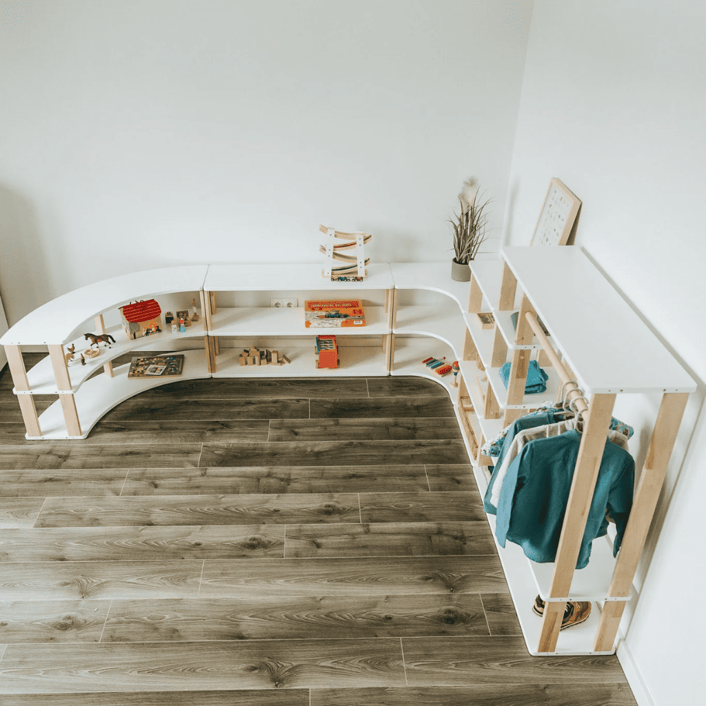 estante Montessori mini modular recto - 5 estantes en acabado Sans / DIY | Decoración Tinitto – Fabricación europea
