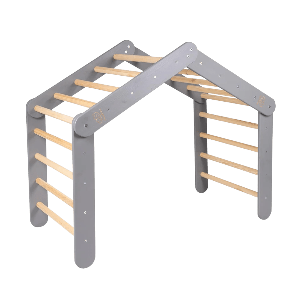 Escada Pikler Grande de Madeira - Cinza | Motricidade Tinitto – Fabricação europeia