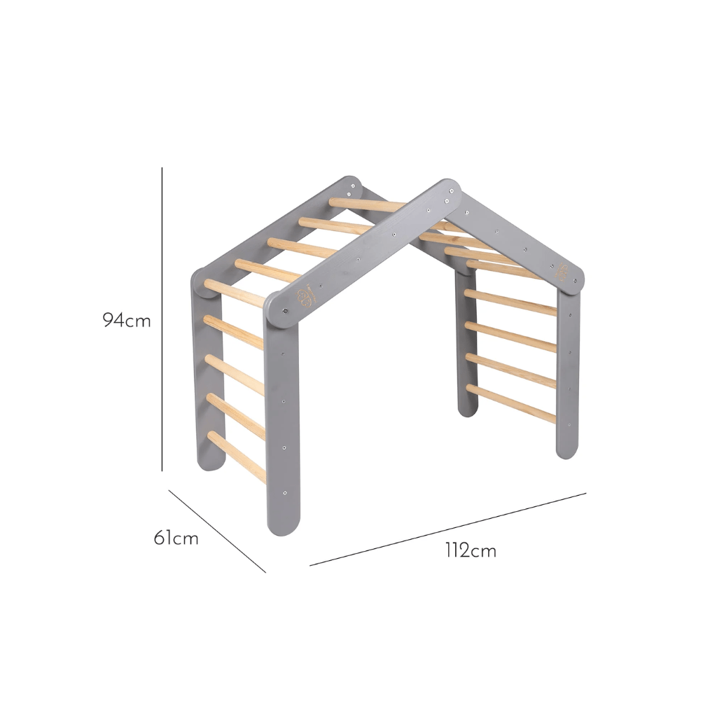 Escada Pikler Grande de Madeira - Cinza | Motricidade Tinitto – Fabricação europeia