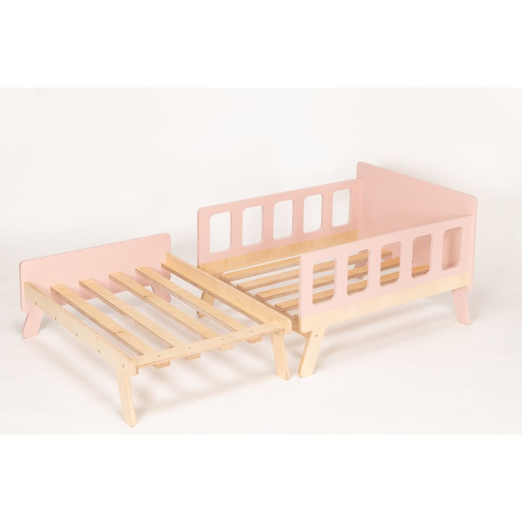 Cama infantil convertible con almacenaje - De bebé a junior en blanco | muebles Tinitto – Fabricación europea