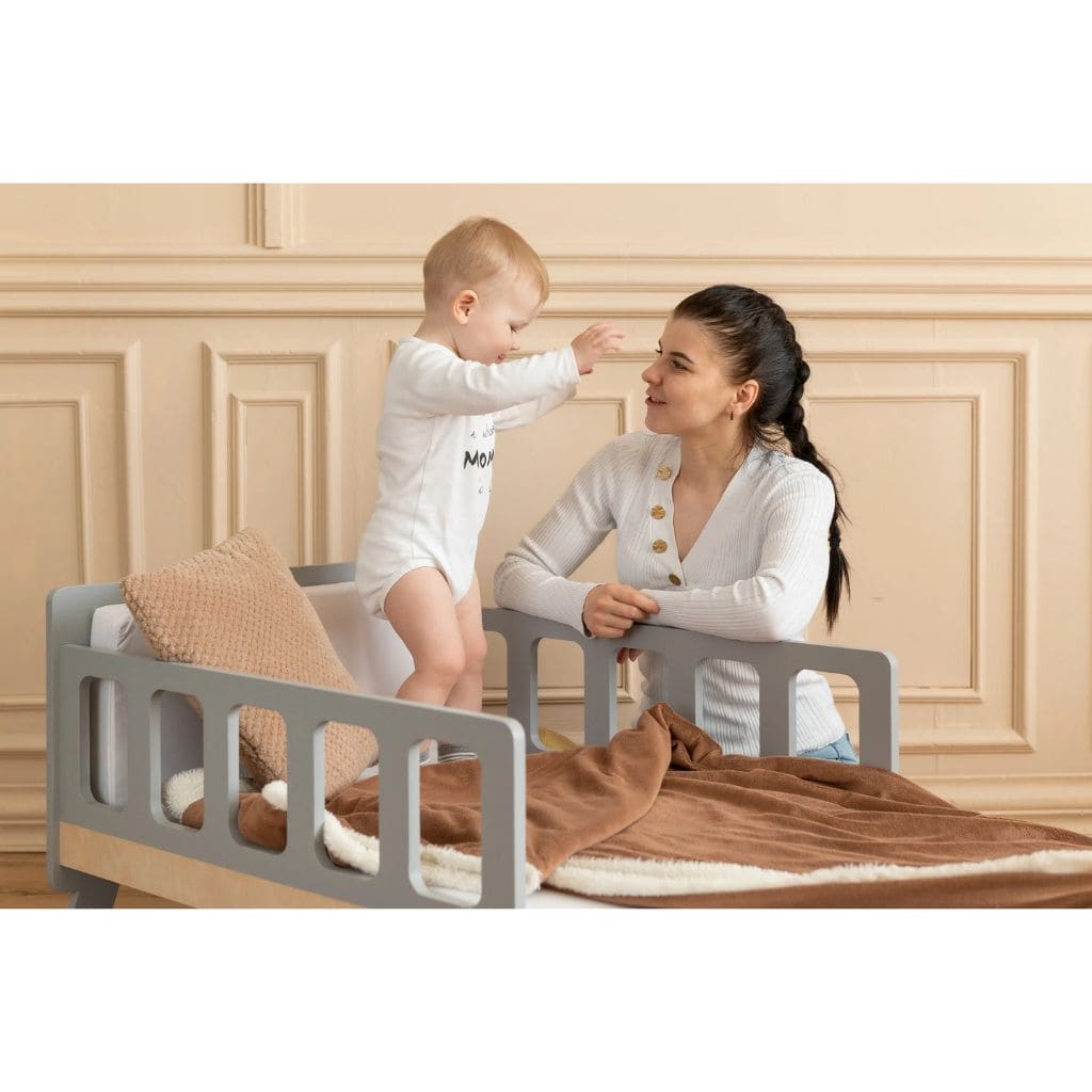 Cama infantil convertible con almacenaje - De bebé a junior en blanco | muebles Tinitto – Fabricación europea