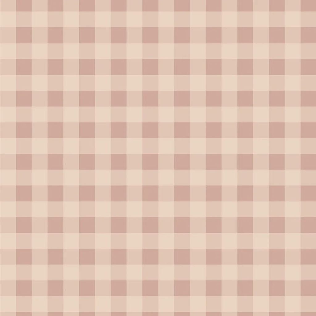 Papel de parede xadrez rosa e creme – padrão clássico e suave em | móveis Tinitto – Fabricação europeia