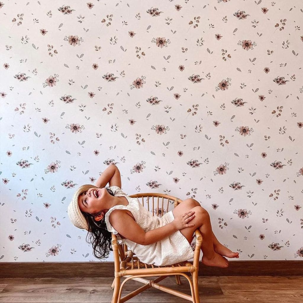 Papel pintado de flores en | muebles Tinitto – Fabricación europea