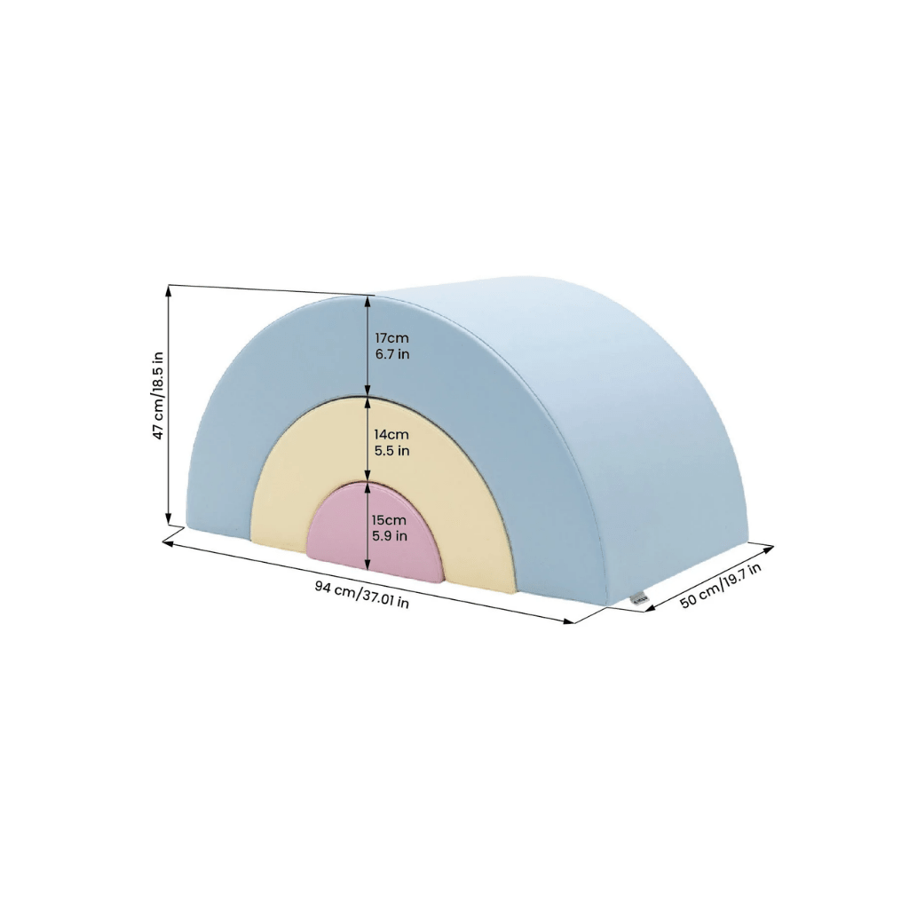 Parcours de Motricité "Rainbow" – Set Complet (9 - 60 mois) - Light Pastel en | Motricidade Tinitto – Fabrication européenne