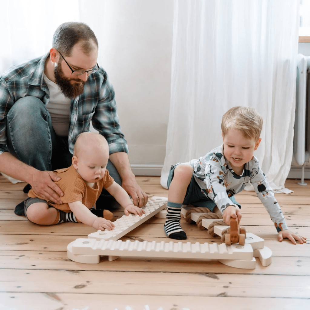 Parcours d'Équilibre Montessori TIPITOO® - Mini Corde blanche en Non verni | Motricidade Tinitto – Fabrication européenne