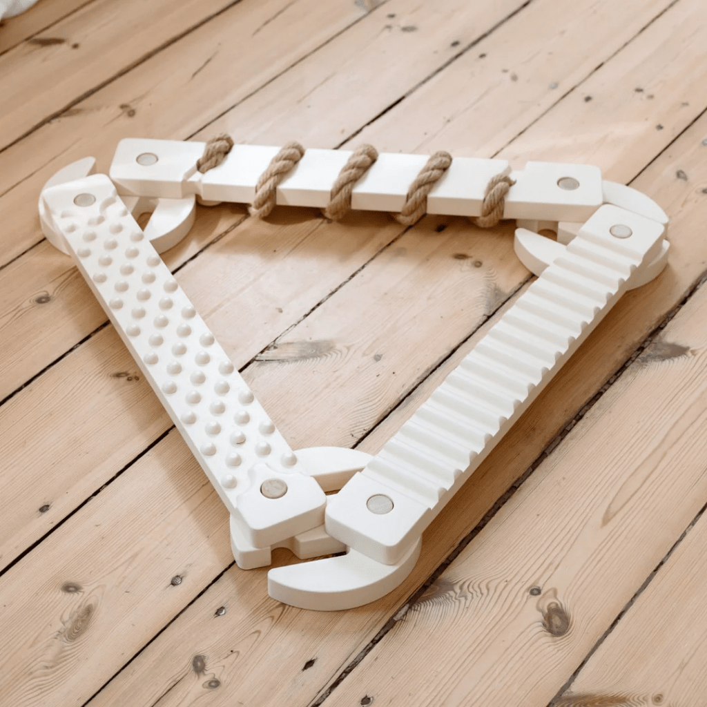 Parcours d'Équilibre Montessori TIPITOO® - Mini Corde de jute en Blanc | Motricidade Tinitto – Fabrication européenne