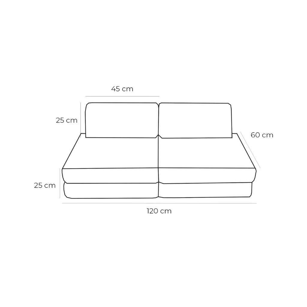 Sofá Modular Pequeño para Niños - Tangle Honey Mostaza en | Decoración Tinitto – Fabricación europea