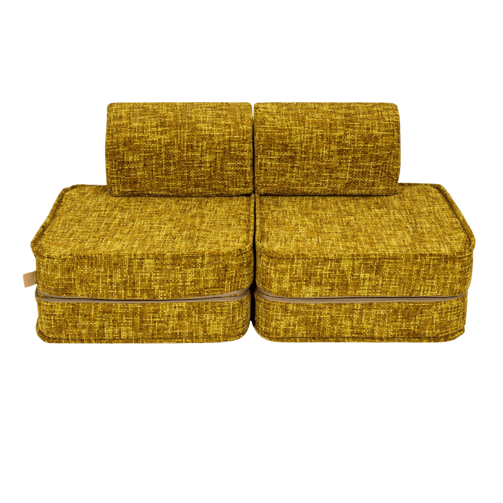 Sofá Modular Pequeño para Niños - Tangle Honey Mostaza en | Decoración Tinitto – Fabricación europea