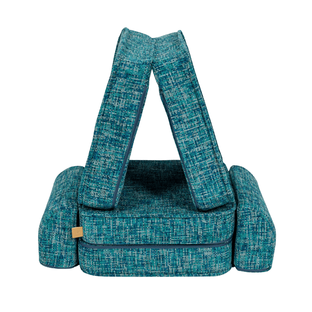 Sofá modular pequeño para niños - Tangle Lagoon Blue en | Decoración Tinitto – Fabricación europea