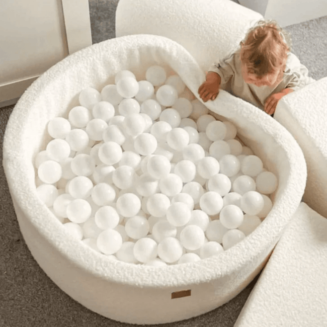Piscine à Balles en Bouclé 90 x 40cm avec 300 balles en | Motricidade Tinitto – Fabrication européenne