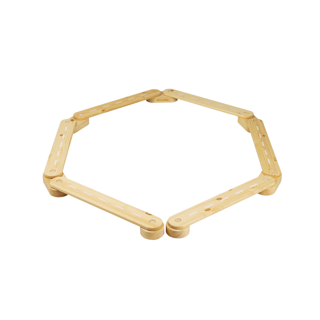 Quadro de equilíbrio Montessori em Madeira - 6 Elementos em Madeira Natural | Motricidade Tinitto – Fabricação europeia