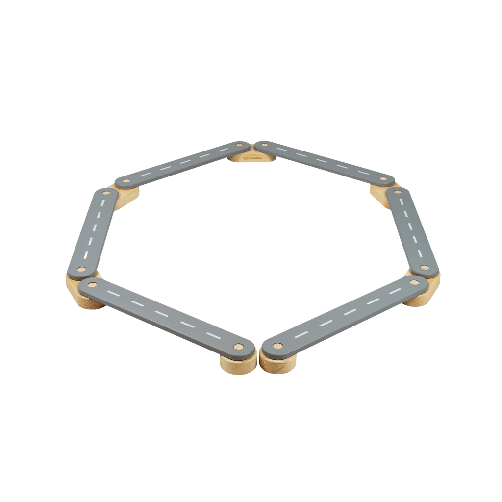 Quadro de equilíbrio Montessori em Madeira - 6 Elementos em Branco | Motricidade Tinitto – Fabricação europeia