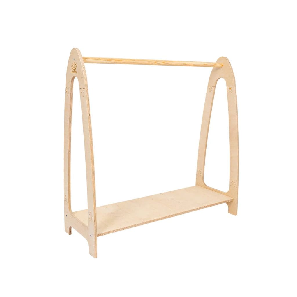 Design de Rack para Roupas Infantis em Madeira Natural | móveis Tinitto – Fabricação europeia