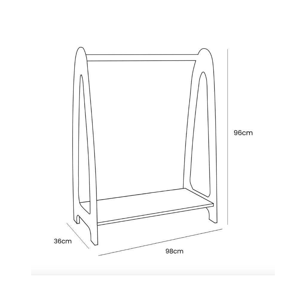 Design de Rack de Roupas Infantis em Branco | móveis Tinitto – Fabricação europeia