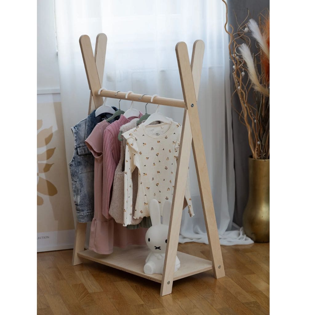 Perchero Infantil Tipi en Madera Natural | muebles Tinitto – Fabricación europea