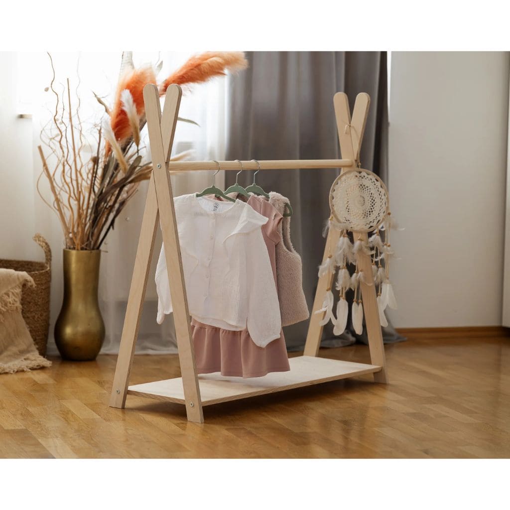 Perchero Infantil Tipi en Madera Natural | muebles Tinitto – Fabricación europea