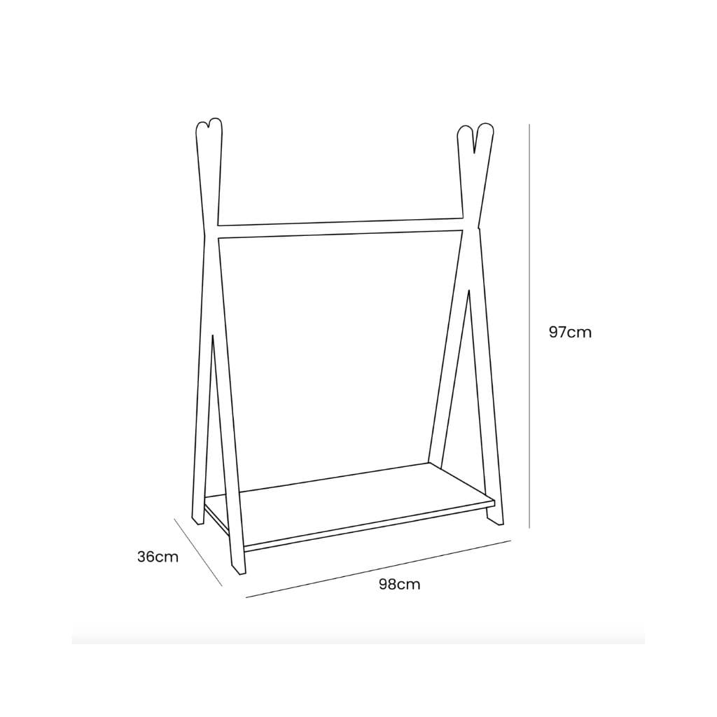 Perchero Tipi Infantil en Blanco | muebles Tinitto – Fabricación europea