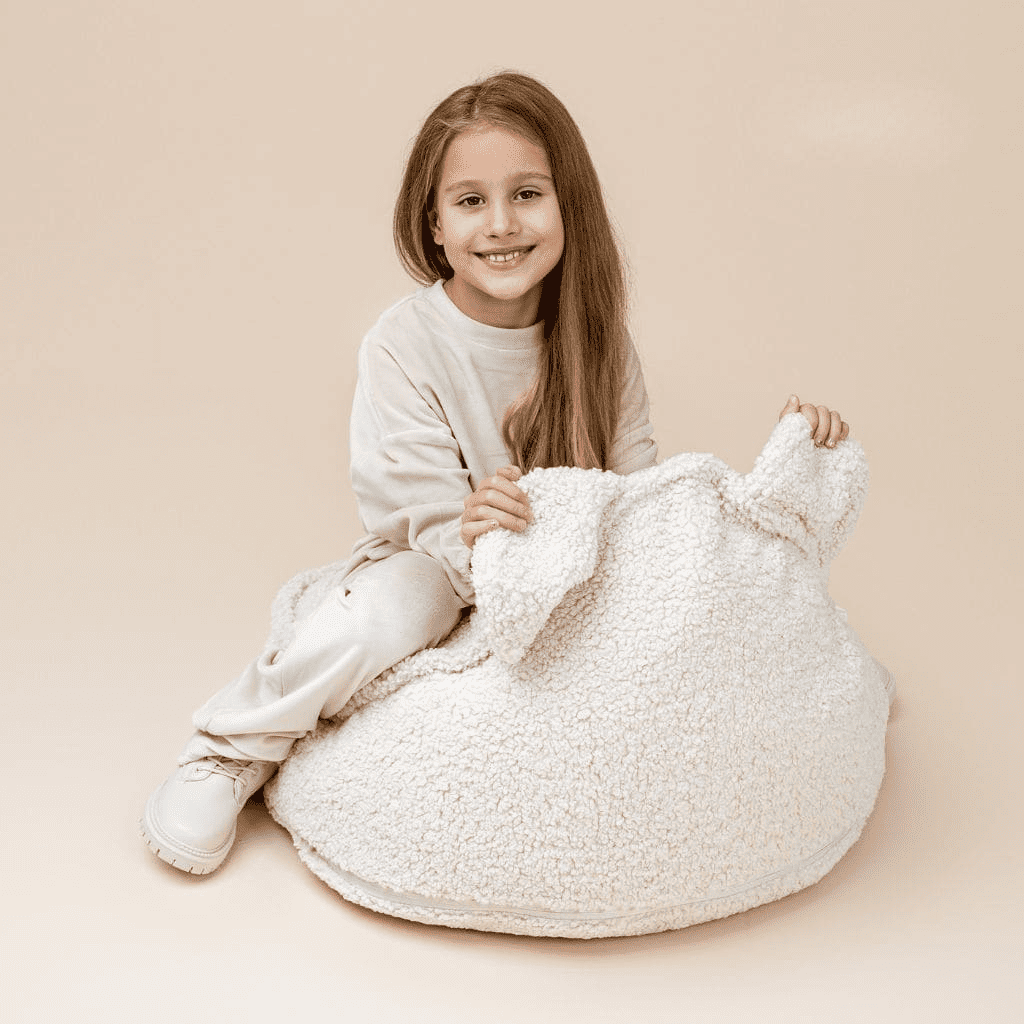 Puf Oso Polar en Blanco | Decoración Tinitto – Fabricación europea