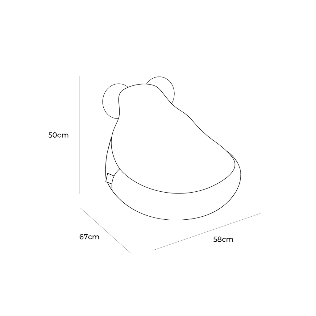 Puf Oso Polar - Blanco Sucio en | Decoración Tinitto – Fabricación europea