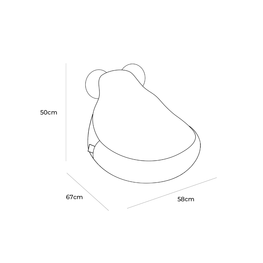 Pouf Poire "Sako" en Tissu Teddy – MeowBaby - Beige en | Conforto Tinitto – Fabrication européenne