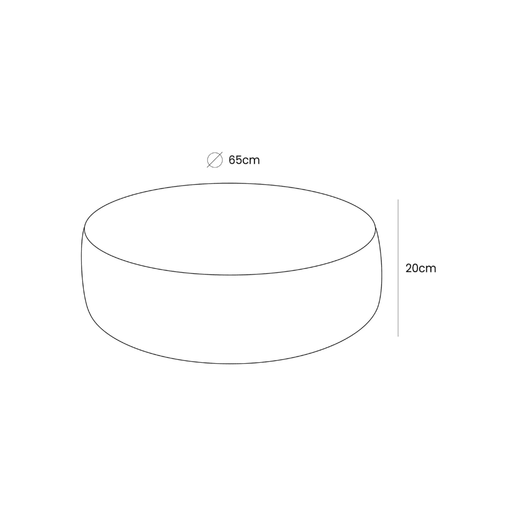 Pouf Rond en Velours Côtelé "MeowBaby" – Assise Design - Gris en | Conforto Tinitto – Fabrication européenne