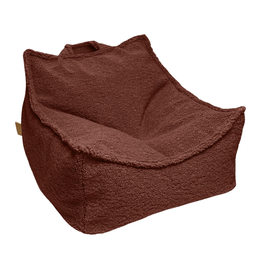 Pouf "Sako" Bearly – MeowBaby - Brun rougeâtre en | Conforto Tinitto – Fabrication européenne