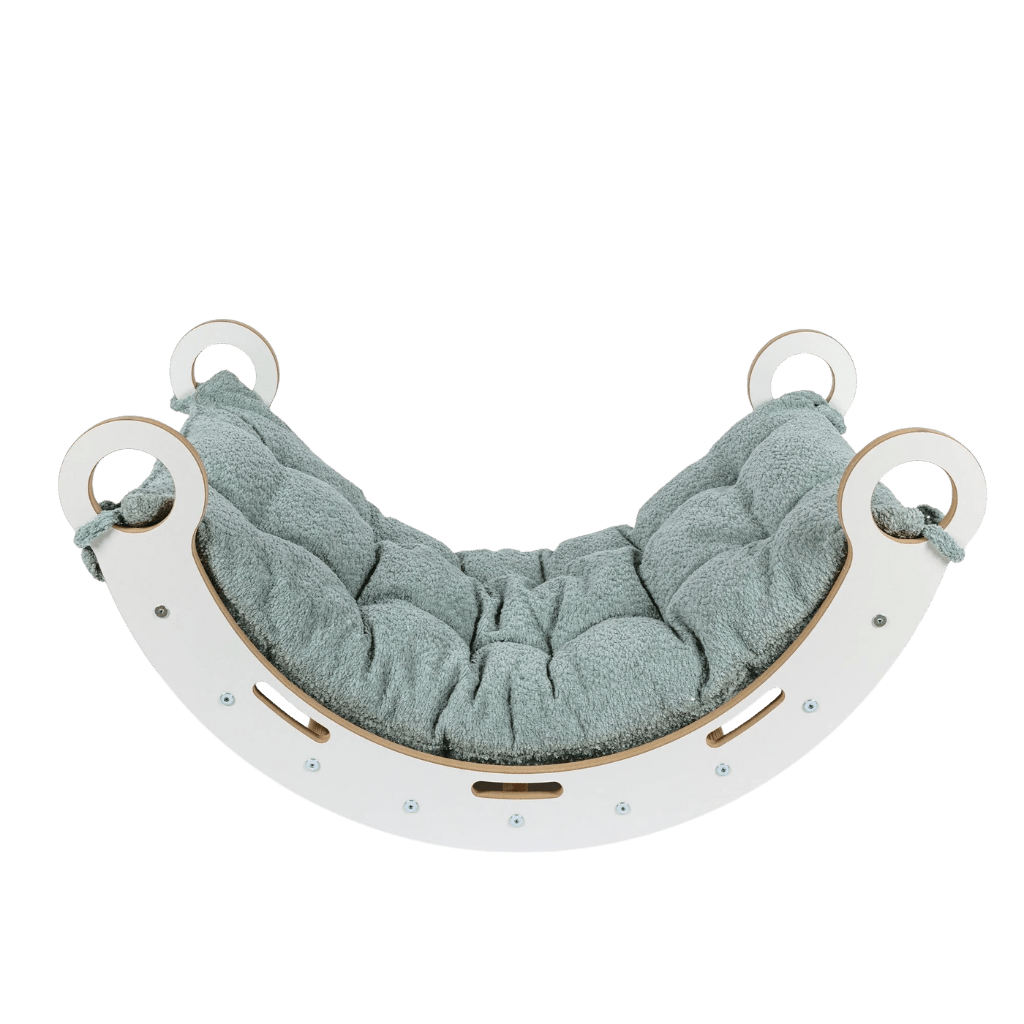 Snug Rocker for Kids Branco - Almofada Fresh Mint em | Motricidade Tinitto – Fabricação europeia