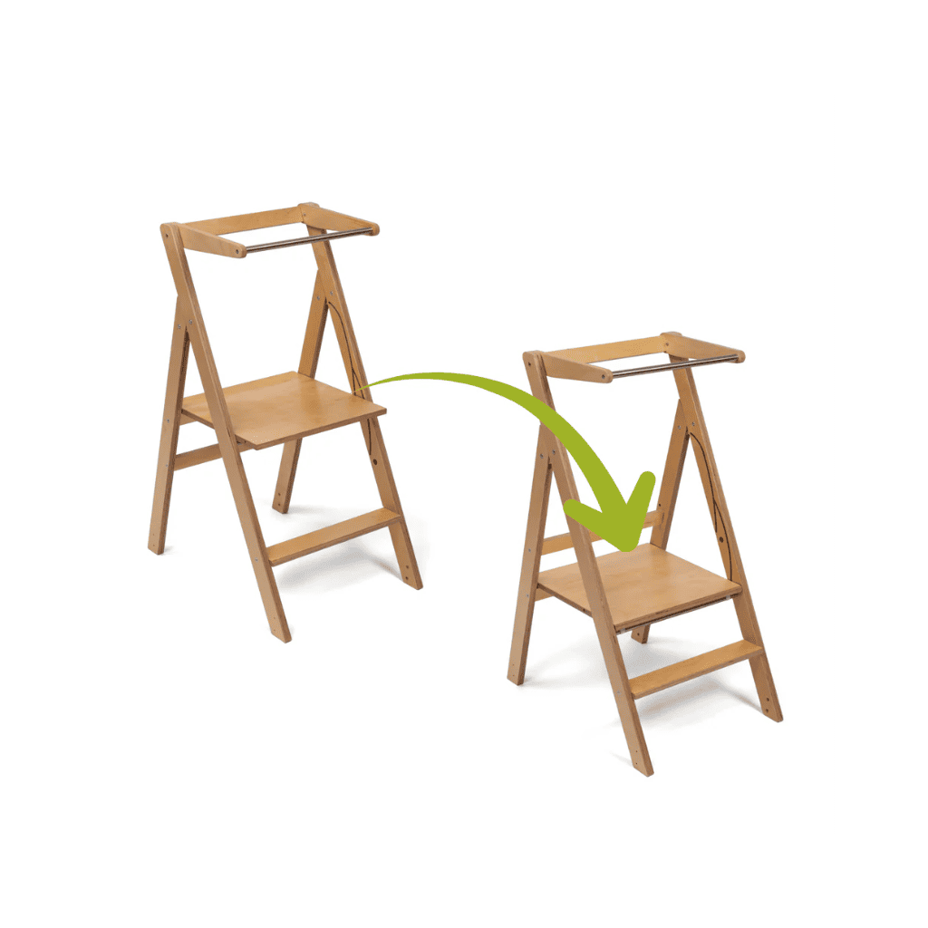 STEP'n'FOLD • Torre de observación plegable Altura regulable en Burlywood | Motricidade Tinitto – Fabricación europea