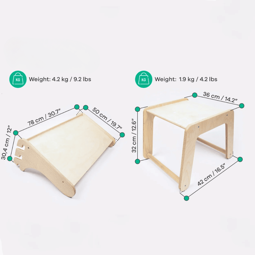 Mesa e Cadeira para o Muro Sueco em | Motricidade Tinitto – Fabricação europeia