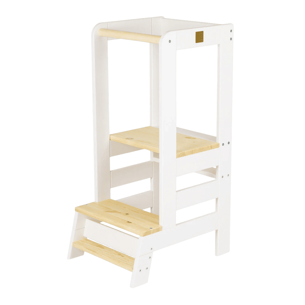 Tower Kitchen Helper for Kids in White | Motricidade Tinitto – European manufacturing