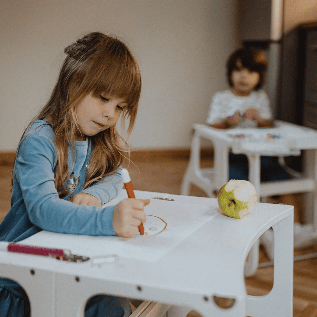 Torre de observação STEP’n’SIT® escalável 2 em 1 em BurlyWood | Motricidade Tinitto – Fabricação europeia