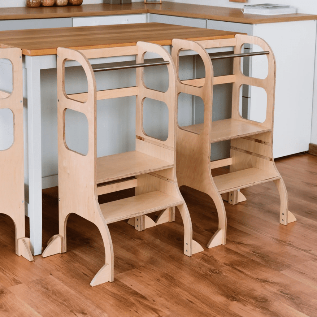 Tour d'Observation 2 - en - 1 STEP'n'SIT® – Sécurité Renforcée en Noir | Motricidade Tinitto – Fabrication européenne