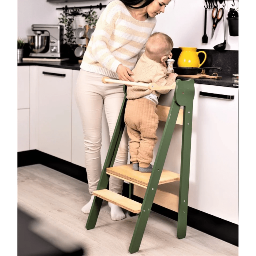 Tour d’Observation Montessori Compacte et Sécurisée en Terracota/Bois | Motricidade Tinitto – Fabrication européenne