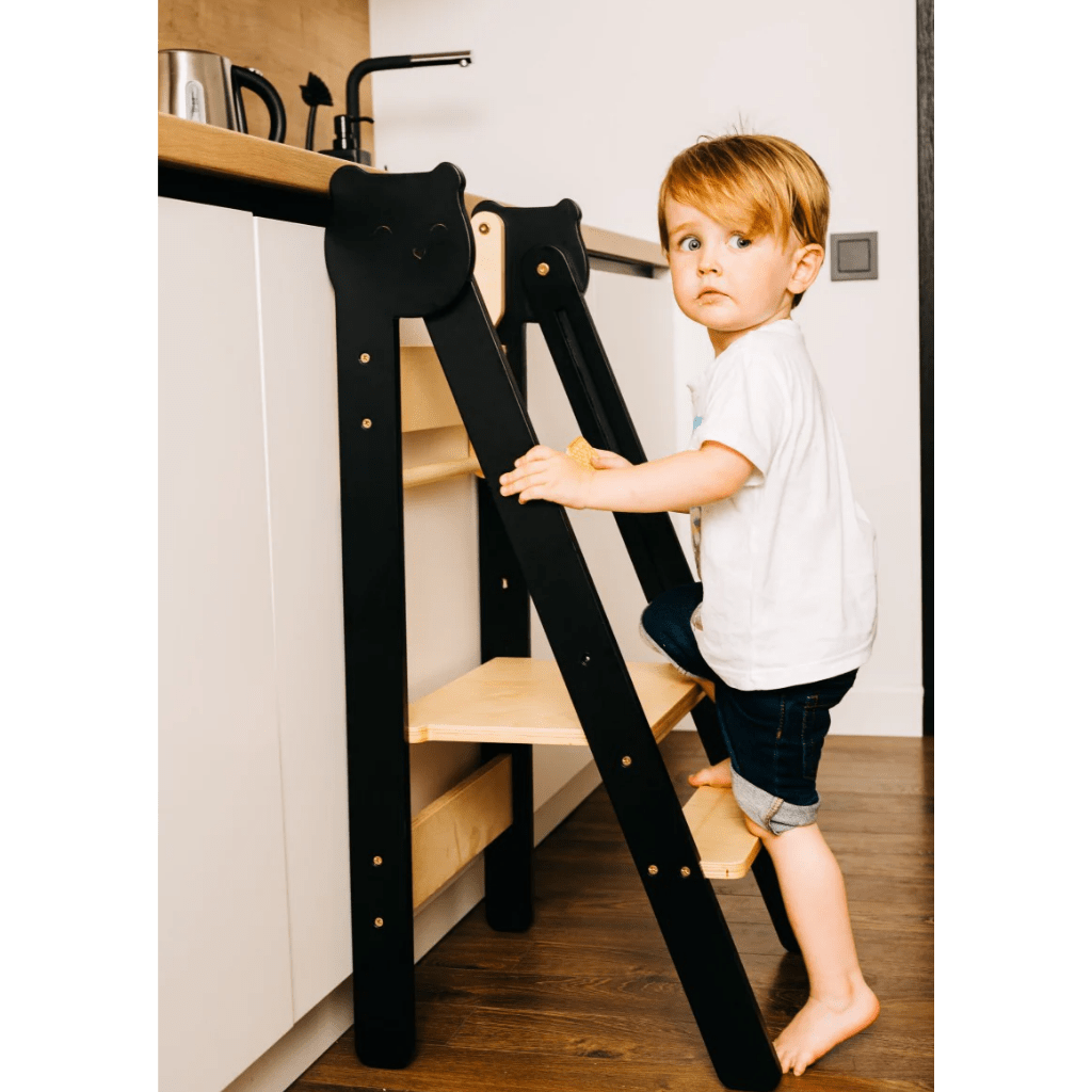 Tour d’Observation Montessori Compacte et Sécurisée en Terracota/Bois | Motricidade Tinitto – Fabrication européenne
