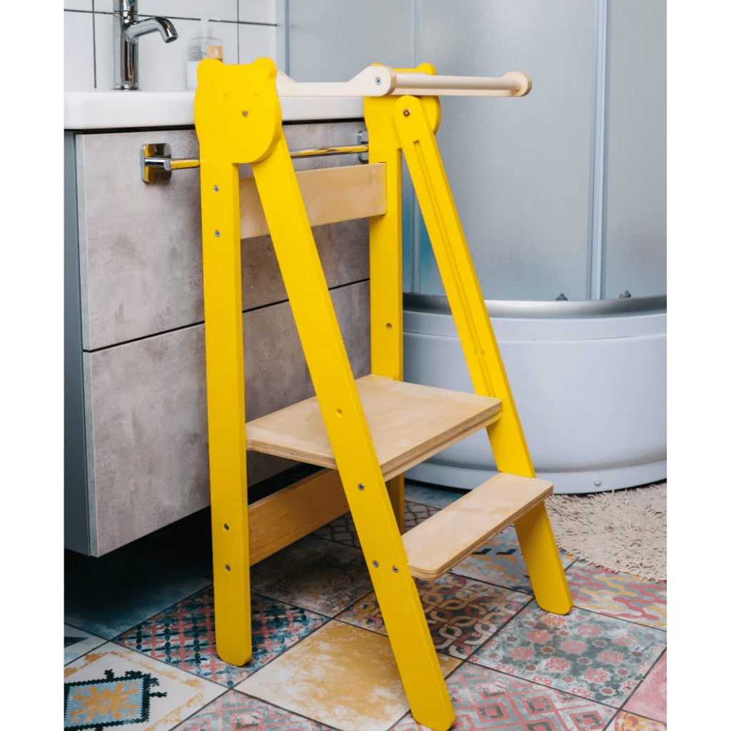 Tour d’Observation Montessori Compacte et Sécurisée en Terracota/Bois | Motricidade Tinitto – Fabrication européenne